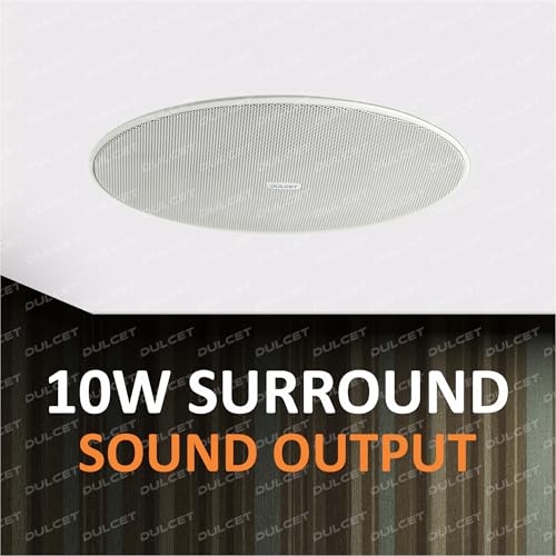 Image of Dulcet DC-CS6F-LN 6.5 inch 10W Full Range 8ohms Frameless Line Ceiling Speaker with dedicated 100V Constant Supply input & Line Matching Transformer specifically for PA Amplifier with 100V line output