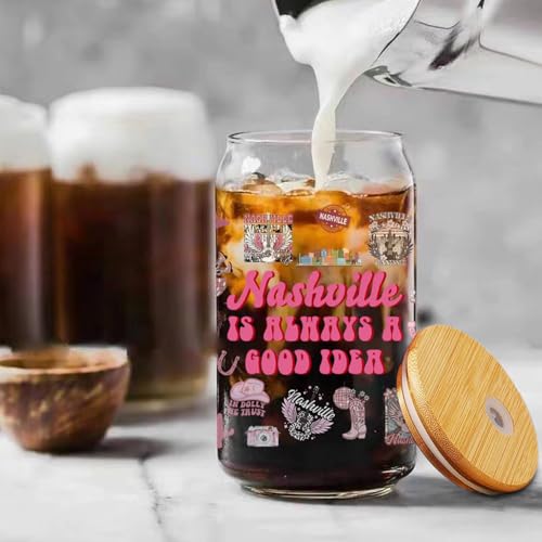 Nashville Gifts - Cute Pink Cups with Lids and Straws, 16 Oz Pink Tumbler for Women & Girls Birthday, Christmas, Bachelorette Party Favors - Image 6