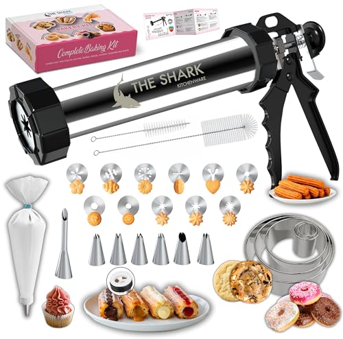 Churreras para Churros y Porras de Acero Inoxidable 304 – Rápida, Fácil de Limpiar y de Gran Capacidad – Ideal Postres Caseros y Cocina Familiar – Kit Reposteria Profesional para Chefs y Principiantes