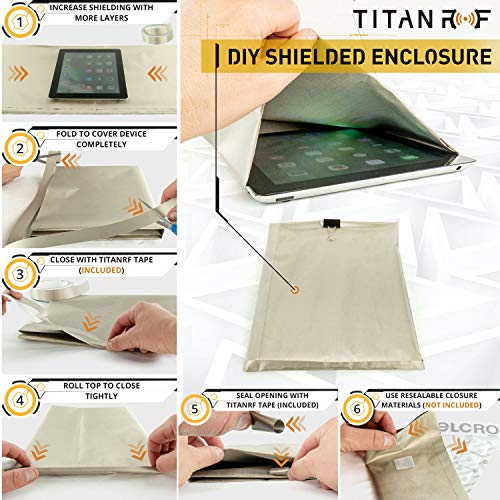 Mission Darkness MDFF-TRF Titanrf Faraday Fabric Kit 1 Yard // 44"W X 36"L Fabric + 36"L Tape Military Grade Conductive Material Blocks Rf Signals, Wifi, Cell, Bluetooth, Rfid, Emf thumb #5