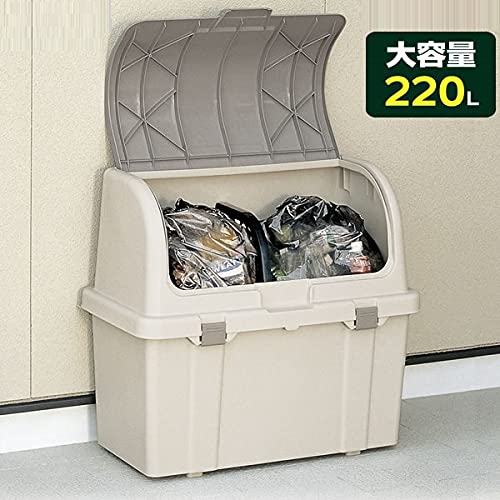Amazon.co.jp: ゴミ箱 屋外 大容量 分別ストッカー 仕切り付き 220L 