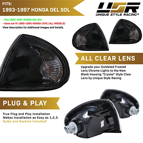USR DEPO 1993–1997 Honda Del Sol Smoked Corner Lights - Image 5