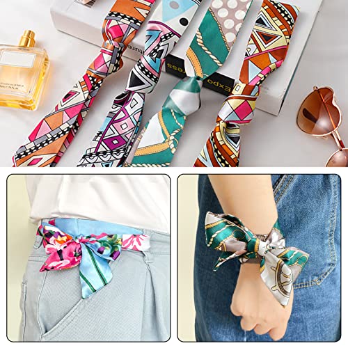 Hairband Handbag Ribbon Scarf, Hair Head Band for Purse Decor, Neck Scarf Skinny for Women Bracelet 5