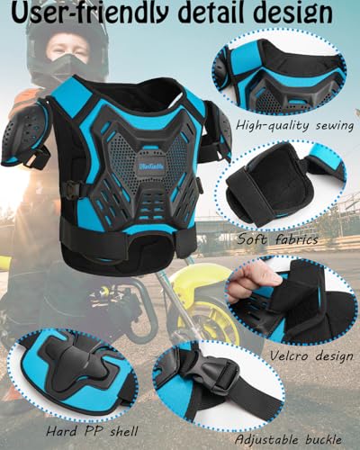Dbaoxiaomu Kids Dirt Bike Gear, Youth Motocross Armor Protective Vest Suit，Children Chest Back Knee Eblow Protection For Cycling Atv  thumb #3