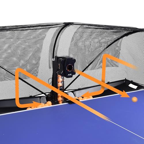 WAYMARK Ping Pong Robot Table Tennis Robot Machine with Net Ping Pong Machine for Training Practice Come with 100 40mm+ Balls