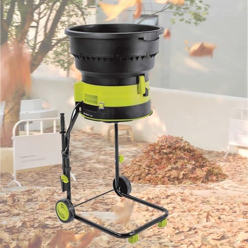 Trituradora de Hojas eléctrica para jardín de 2500 W, trituradora de Hojas eléctrica con Ruedas y Bolsa de Almacenamiento, trituradora eléctrica de 8000 RPM, para Limpieza de Jardines y compostaje