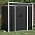 SUXXAN Metal Outdoor Storage Shed 6FT x 4FT, Steel Utility Tool Shed Storage House with Door & Lock, Metal Sheds Outdoor Storage for Backyard Garden Patio Lawn, Black