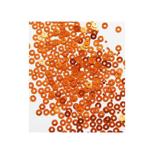Zink Color Nail Art Spangles Hollow Circle Orange 100Pc Cell Phone Embellishment