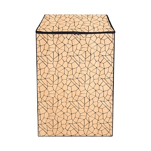 Image of Wings Star Polyester Top Loading Fully Automatc Washing Machine Cover For 6 Kg, 6.5 Kg,7Kg, 7.5 Kg(Beige Marjorie Rice)