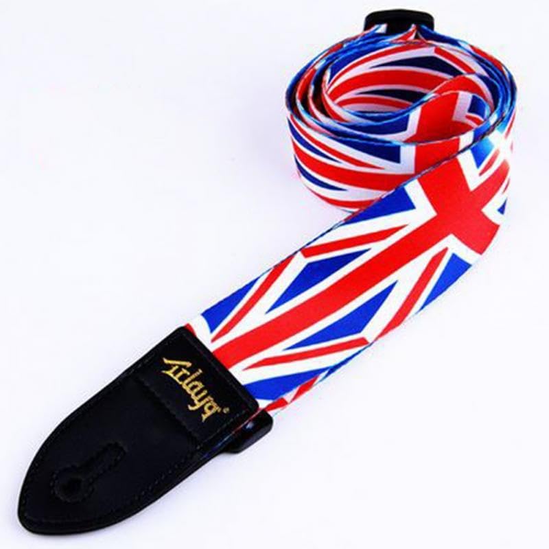 1 Pcs Nylon Guitar Strap for Acoustic Electric Guitar and Bass Multi-Color Adjustable Guitar Belt