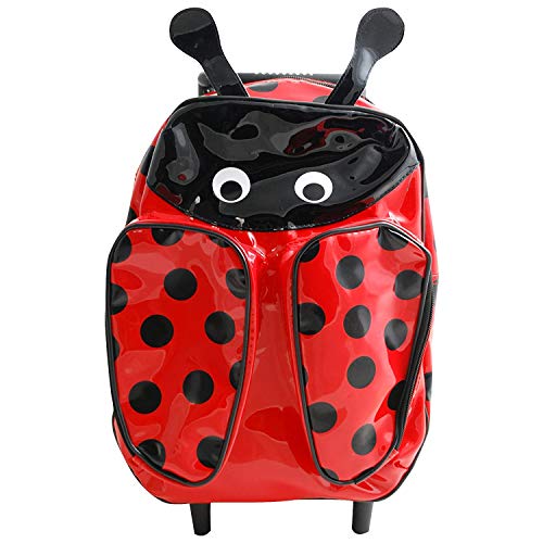 Sassafras Red Ladybug Roller Backpack Bag