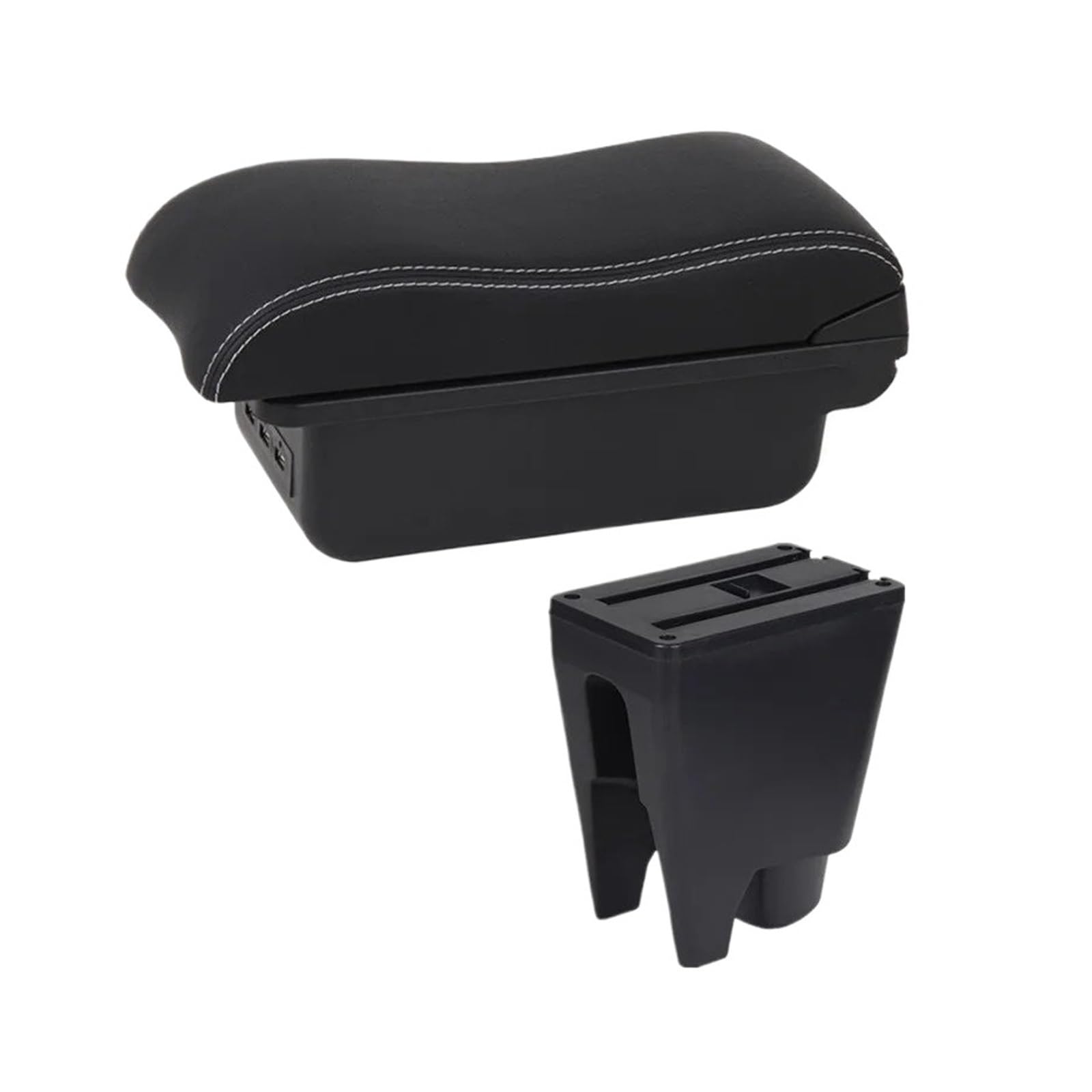 Umdjju B3 White Line 3Usb For Peugeot 107 Armrest Box Store Dedicated Retrofit Parts Car Accessories ﻿ Car Centre Console Armrest Box(B3 White Line 3Usb)