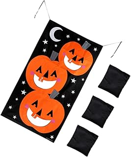 NOLITOY Sandbag Game Halloween Toss Carnival Game 1 Set Throwing Sandbag Door Curtain halloween decorations outdoor Kids Bean Bag Toss Festival Banner Bean Bag Toss Game