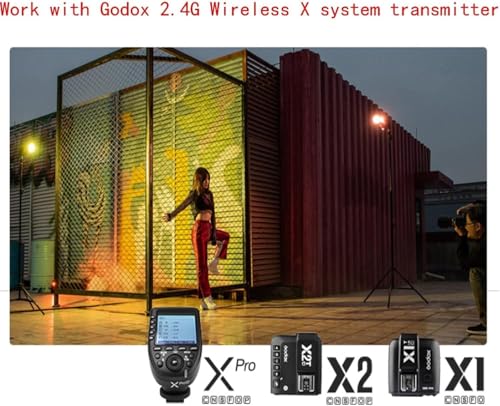 Image of Godox V1 V1-N V1N Round Head Camera Flash and Godox XProII-N Flash Trigger for Nikon Camera,76Ws 2.4G TTL1 /8000 HSS,480 Full Power Shots,1.5s Recycle Time,10 Levels LED Modeling Lamp