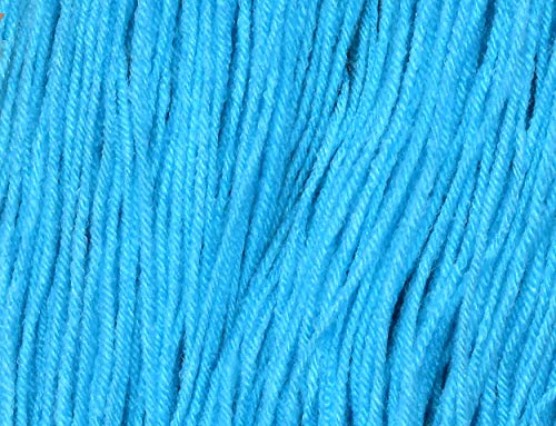 Image of M.G Brilon Aqua Blue (200 gm) Wool Hank Hand Knitting Wool /Art Craft Soft Fingering Crochet Hook Yarn, Needle Knitting Yarn Thread Dyed