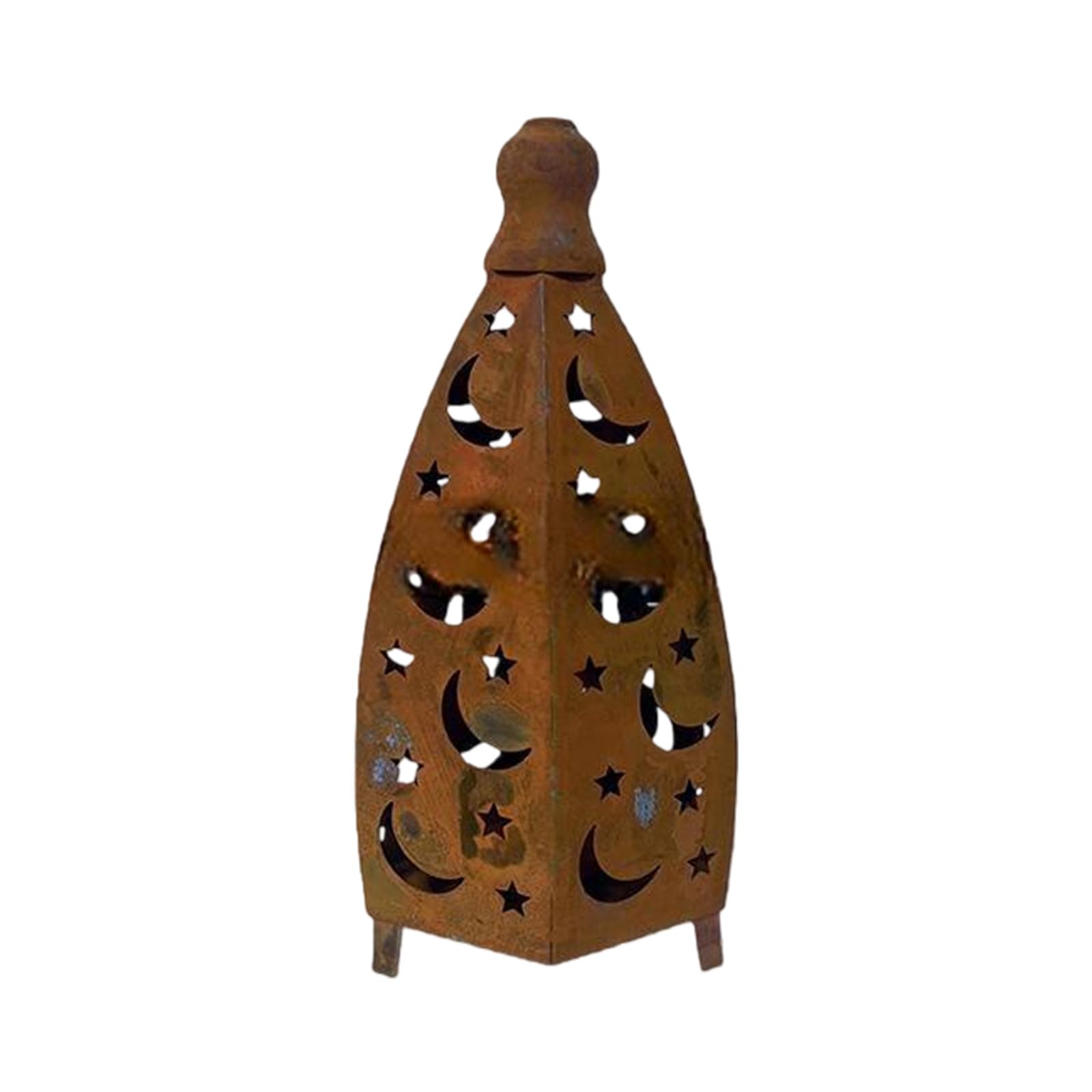 carotoe Unique Ornament Stand with Hollow Out Star and Moons Pattern Metal Lamp for Parties and Weddings Gift Middle Eastern Ramadans Holders