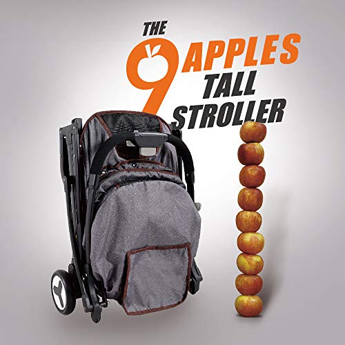Pet Stroller for Medium Dogs, Small Dogs, Cats, Grey Denim - Compact Dog Strollers with One-Hand Folding Design for… - Image 6