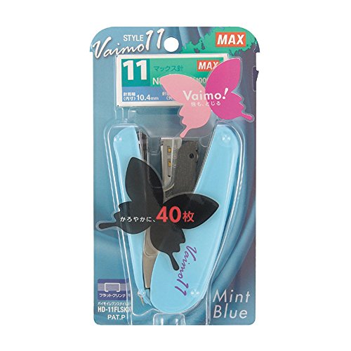 Agrafeuse Max Vaimo 11 Style bleu menthe pour organiser le bureau à la maison