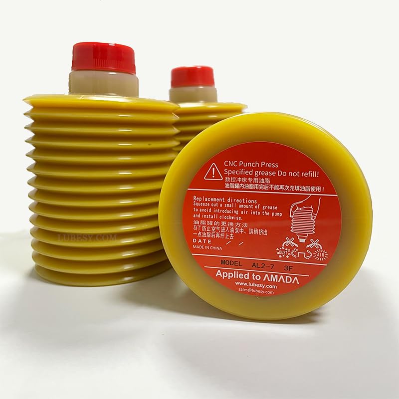 AL2-7 700ml Grease for CNC Punch Press AC Sprecified Lube Metal Cutting Machines, Yellow Lubricant, 1 cartridge grease