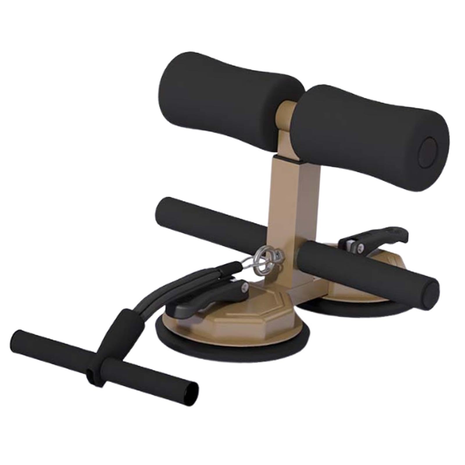 SAZ DEKOR Sit up Bar Exercise Stand Adjustable Sit up Floor Holder for Gym Office Home Brown-image-40