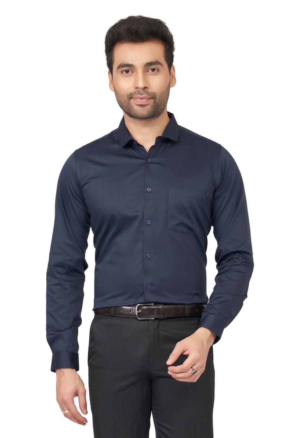 Cotton Sugar Men Slim Fit Cotton Satin Formal Shirt(CSMS-01)