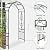 Peach Tree Outdoor Metal Garden Arch, 86.6" H x 44.1" W Iron Black Trellis Arbor Various Climbing Plant Growing Lawn Backyard