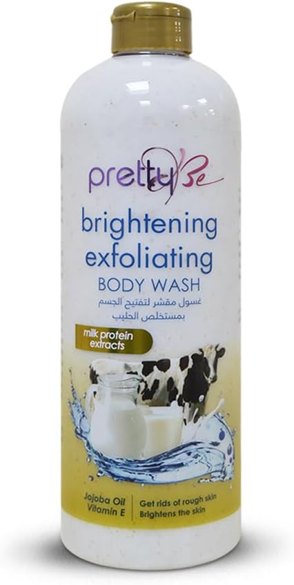 pretty Be Brightening Exfoliating Body Wash With Milk Protein Extracts, Jojoba Oil, and Vitamin E | Get Rids of Rough Skin Brightens the Skin, 1000ml