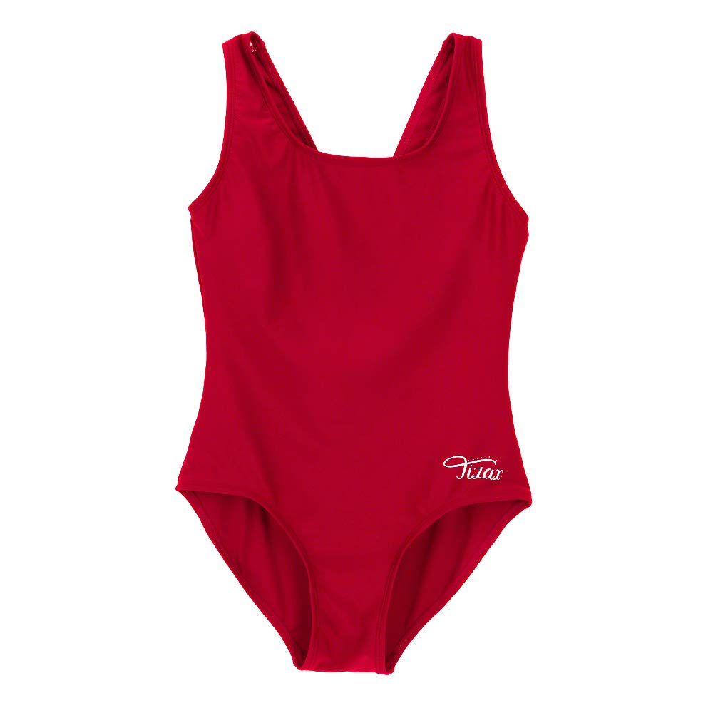 TIZAXLittle Girl's One Piece Swimsuit UPF 50+ Kids Racerback Athletic Swimwear Thick Strap