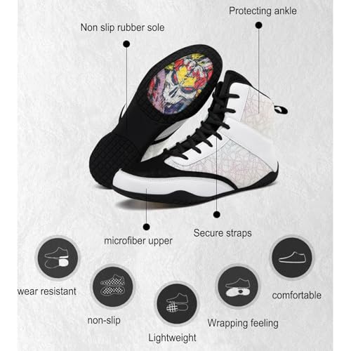 Professional Mens Wrestling Shoes Lightweight Breathable Training Shoe Durable Shoes for Wrestling, Boxing, Weightlifting3