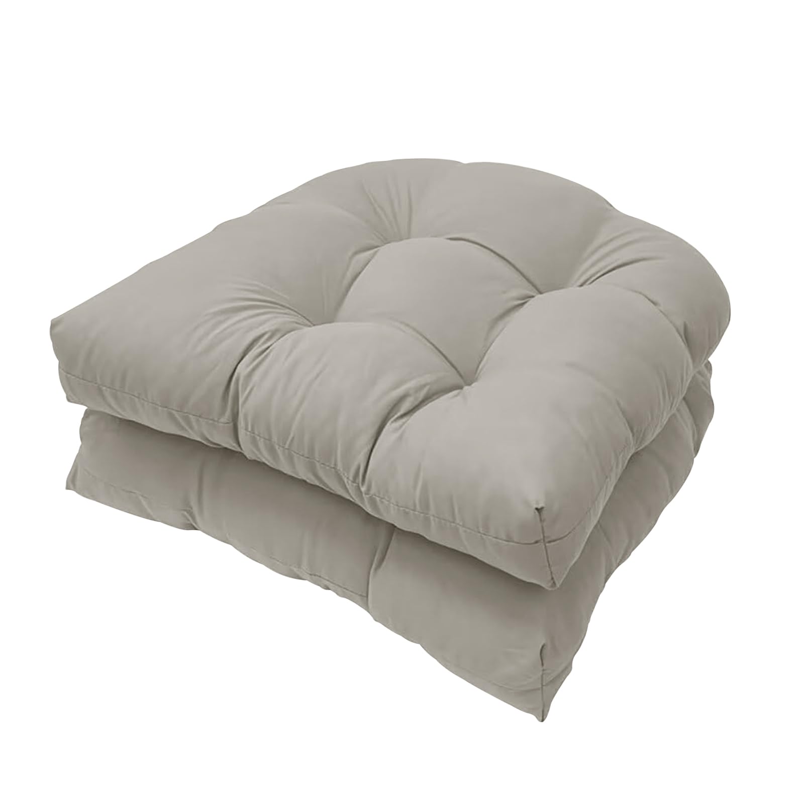 Eoieov Outdoor Wicker Chair Cushions Set of 2 for Patio Furniture Waterproof Tufted Thicken Patio Chair Cushion 18.5x18.5 inches Round Corner Outdoor