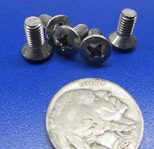 18-8 Stainless Steel Oval Head Phillips Machine Screws, FT, M5 x .8 mm Thread Size x 10 mm Length, 100 Pcs