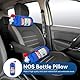 Cyrank 2pcs Auto Nackenkissen, 11 x 4.7in NOS Flasche Design Plüsch Auto Kopfstütze Kissen Hals Reise Nackenkissen Unterstützung Kissen für Autositz Büro Stuhl
