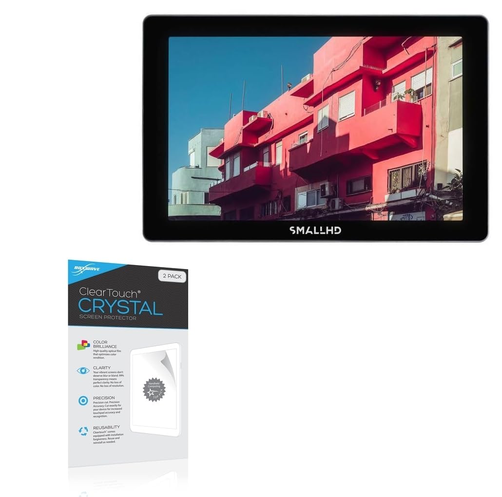BoxWave Screen Protector Compatible with SmallHD Cine 7 - ClearTouch Crystal (2-Pack), HD Film Skin - Shields from Scratches