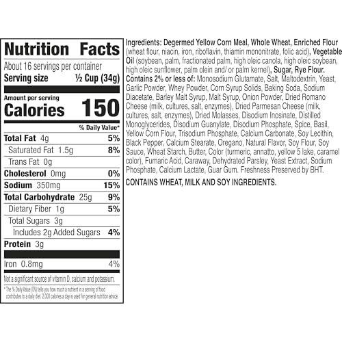 Image of Chex Mix Bold Garlic and Herb Snack Mix, Salty Snacks Tub, 20 oz