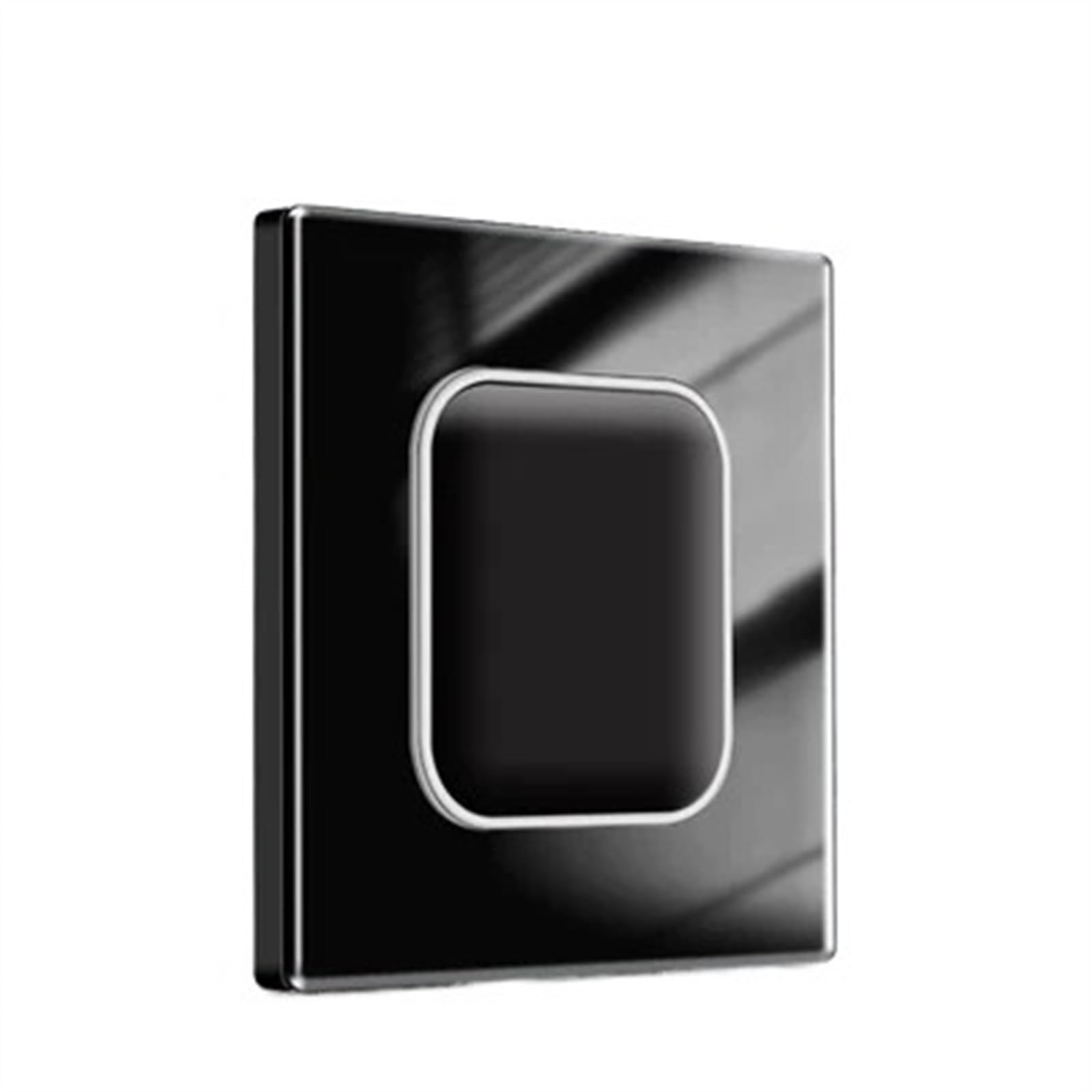 Interruttore Elettrico di Tocco della Luce della p Wallpad 1 2 3 4 Gang Interruttore della Luce da Parete 1 Via 2 Vie Vetro Nero Impulso Interruttore momentaneo Indicatore LED(1 Gang 2 Way)