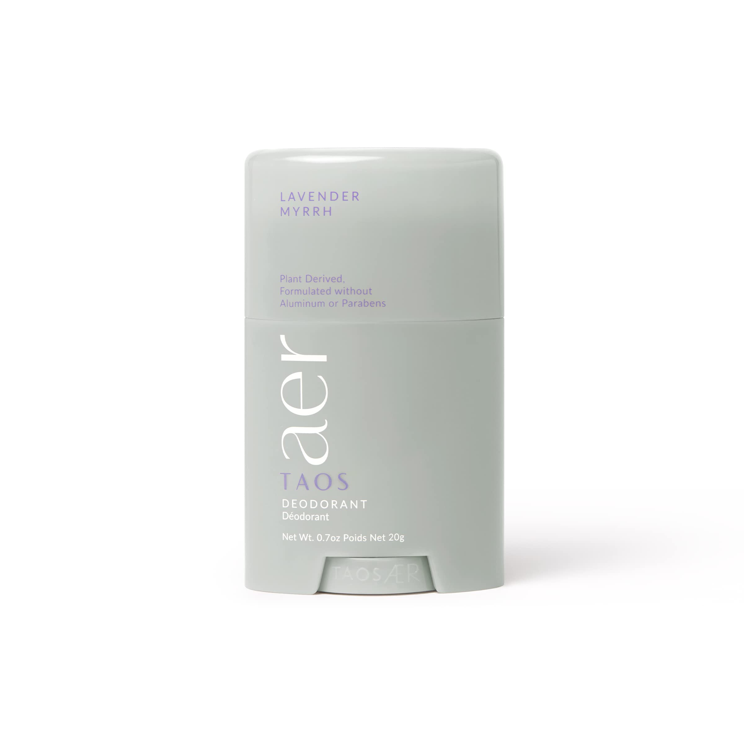 Taos Aer Deodorant Mini - Lavender Myrrh - Natural Aluminum-Free Deodorant | Organic, Cruelty-Free, Plant-Based Clean Beauty (0.7 oz)