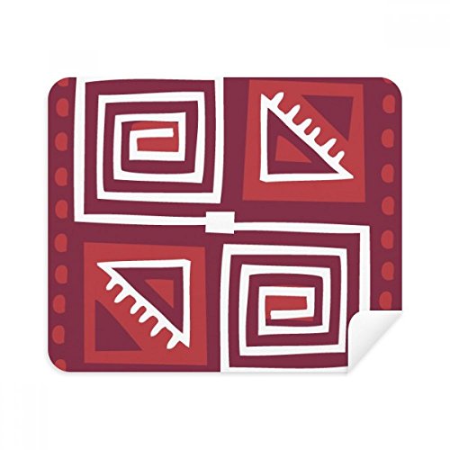 Red Wine Color Mexico Totems Ancient Civilization Cleaning Cloth Screen Cleaner 2pcs Suede Fabric