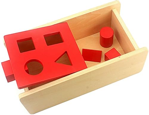 Miniatura 5 de DANNI Montessori Baby Imbucare - Caja con tapa abatible, 4 formas, aprendizaje de madera, educativo, preescolar, entrenamiento para niños, juguete