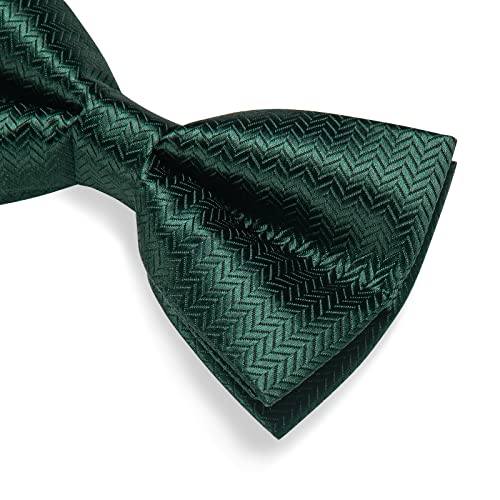 Image of DiBanGu Pre-Tied Bow Ties for Men Silk Adjustable Tuxedo Bowties Pocket Square Cufflinks Set with Lapel Pin Jacquard Woven