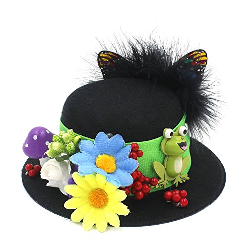 QianHaoQJu Moda 2018 Nero Mini Cappelli Top con