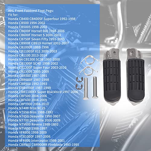 AHL Motorrad Vorne Fußstütze Pedal Fußrasten für Honda CB750F Seven Fifty 1992-2003/CB900F CB919 Hornet 2002-2007/CB1000F 1993-1996/CB1100SF X11 2000-2003/CB1100 2013-2014