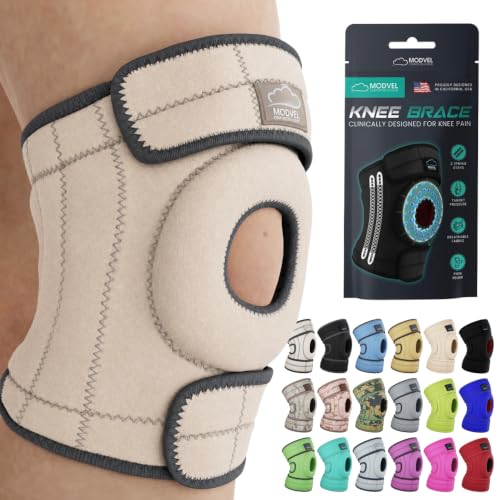 Modvel ELITE Knee Brace for Men &amp; Women – Patella Gel Pads &amp; Side Stabilizers for ACL, Meniscus Tear, Arthritis &amp; Injury Recovery – Maximum Support for Running, Sports &amp; Joint Pain Relief