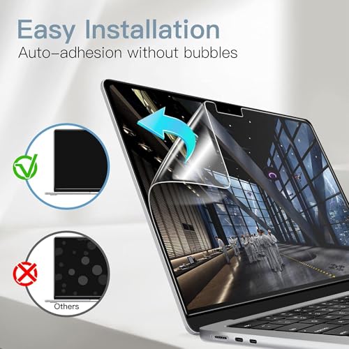 Image of Screen Guard Compatible With MacBook Air 15.3 inch with M5 M4 M3 M2 Chip & Touch ID ( A3448 A3241 A3114 A2941) Screen Protector for 2026-2023 MacBook Air 15 Inch Laptop Protective Accessories [9H Hardness] [Bubble Free][Not A Tempered Glass]