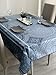 Manteles Antimanchas 150x180. Mantel Antimanchas Rectangular, mesas de 4 a 6 Personas. Mantel Tela Repelente de líquidos, Resistente Aceite y Salsas. Mantel Mesa Rectangular Estampado Mandala (Azul)