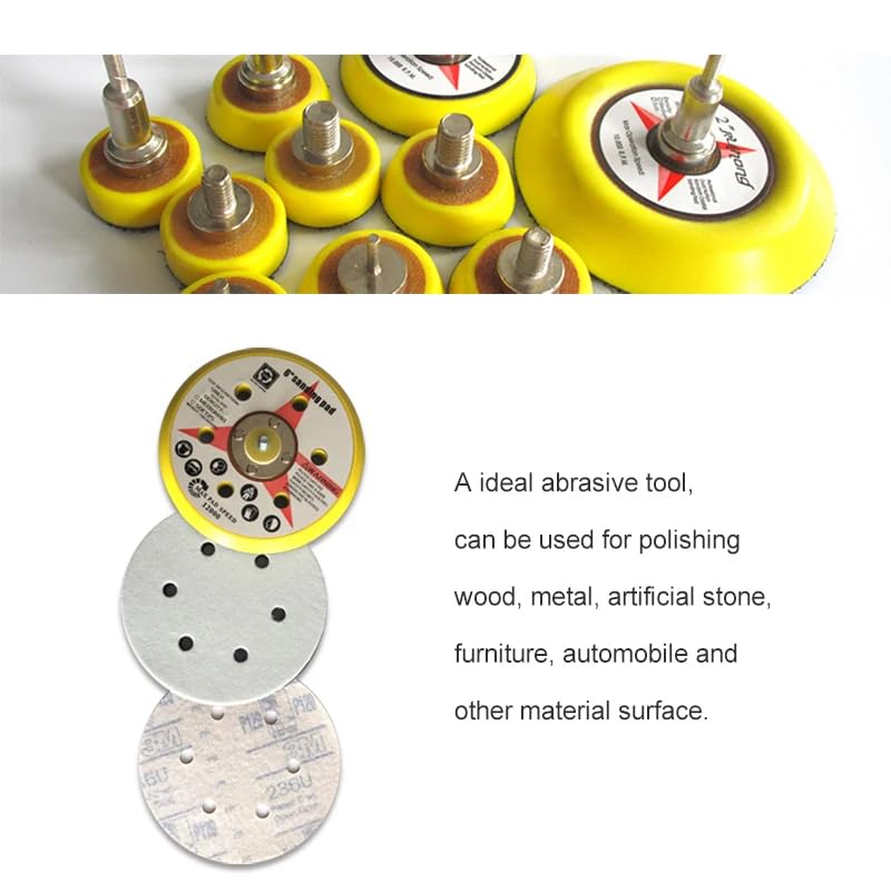 Platorello Di Supporto Per Levigatrice A 6 Fori Da 6 Pollici Platorello Di Backup 5-16 "-24 Filettatura Per Dischi Abrasivi Con Gancio E Anello Accessori Per Utensili Elettrici