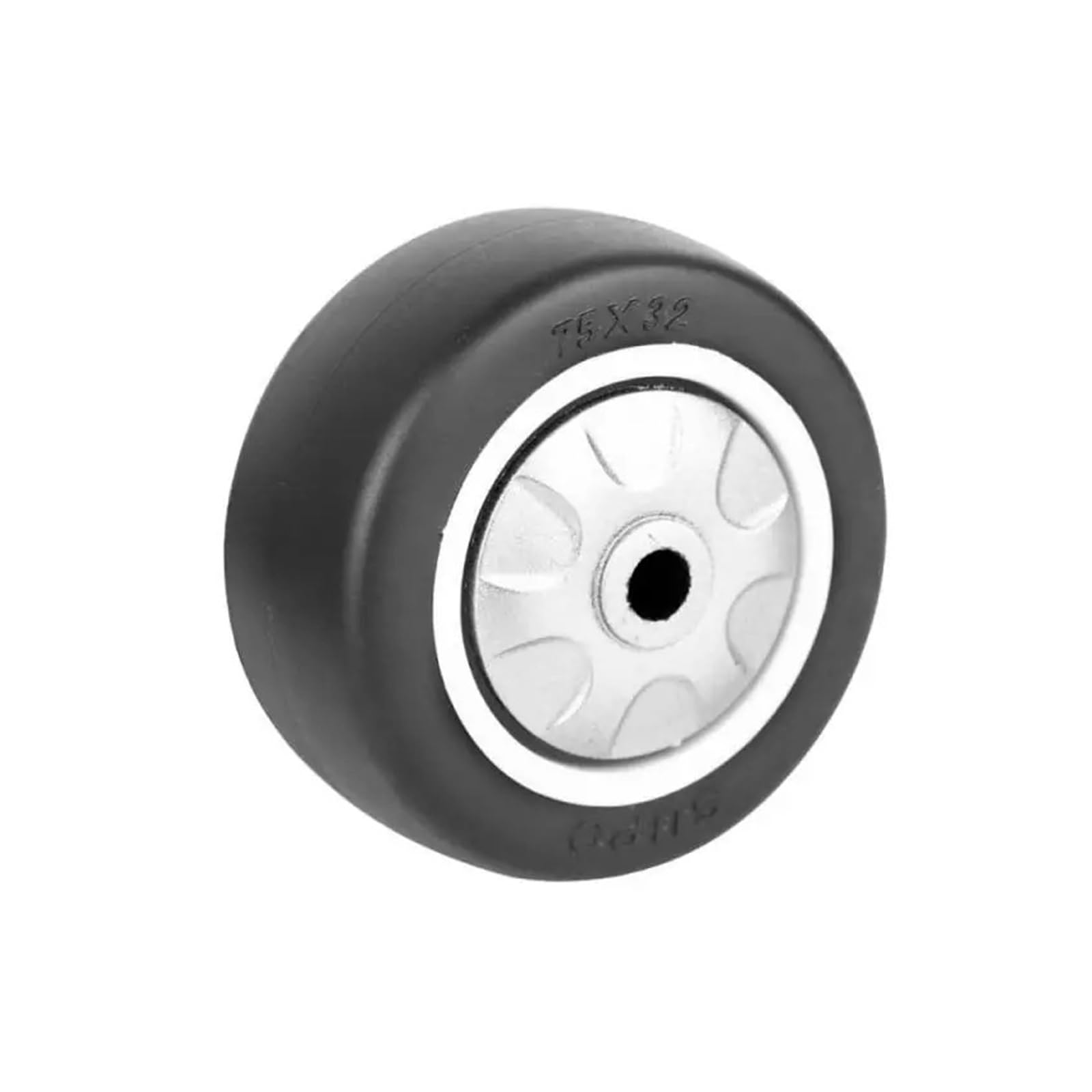 MXXDMOPD 2PCS 5-inch casters Polyurethane PU Silent wear-Resistant Oil Black Single Wheel Without Screws or Nuts SJB920-420A