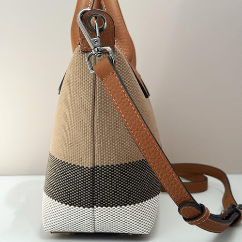 Designer women's Handbag Vintage Leather Shoulder Bag real Leather Canvas Construction women's top-handle bag3