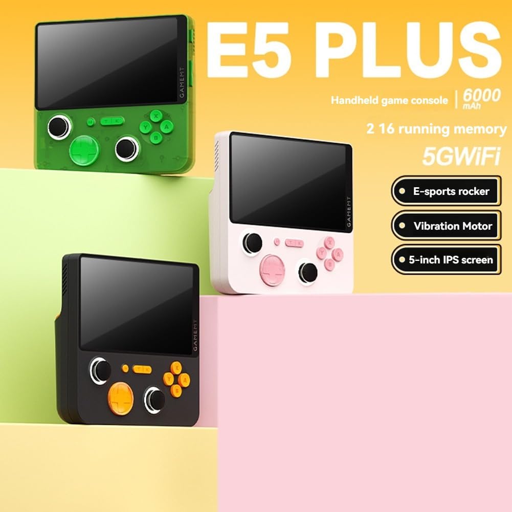 E5Plus Przenośna konsola do gier wideo 5 HD retro konsola do gier 6000 mAh 128G ręczna konsola do gier wideo C