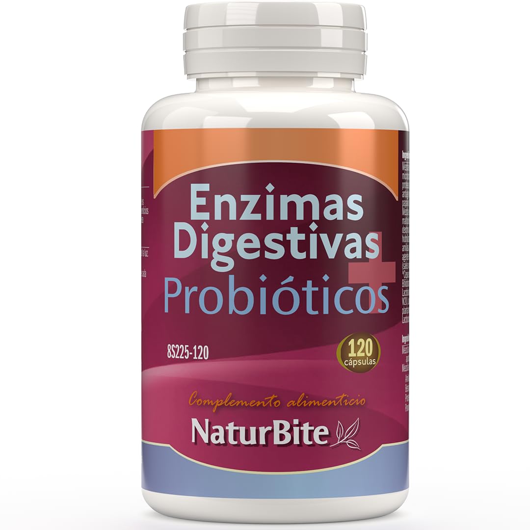 NATURBITE enzimas digestivas+probioticos kapsułki bio 120 kapsułek
