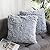 Uhomy Home Decorative Luxury Series Super Soft Style Artificial Fur Throw Pillow Case Cushion Cover for Sofa/Bed Black Ombre 18x18 Inch 45x45 cm Set of 2